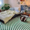 Retro Checkerboard Rugs for Bedroom Home Decor Fluffy Soft Plush Floor Mat Living Room Decoration Carpet Lattice Lounge Rug 2