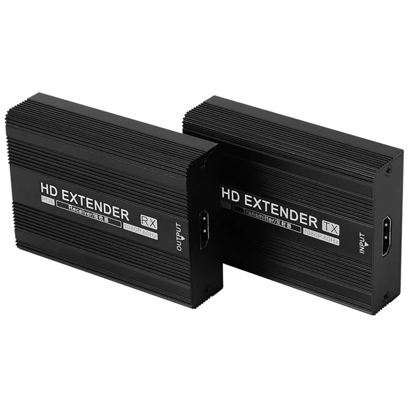 

200M HD Network Extender 1080P HDMI-Compatible Transmitter Receiver Support POE Power Supply