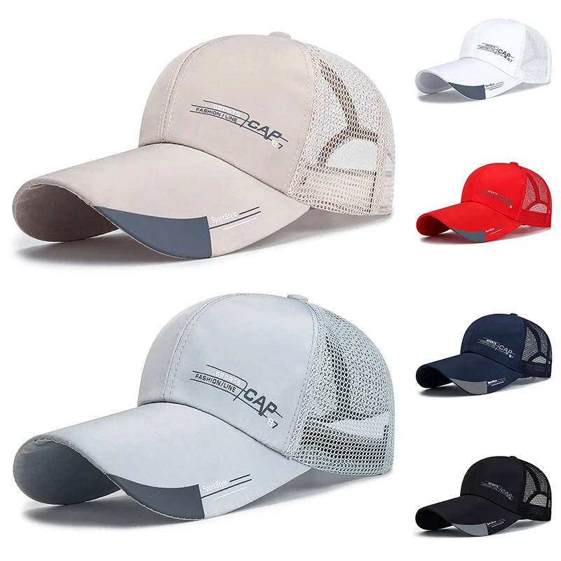 

New Fashion Sports Cap Mens Hat For Fish Outdoor Sun Protection Baseball Cap Long Visor Brim Shade Snapback Leisure Sun Hat