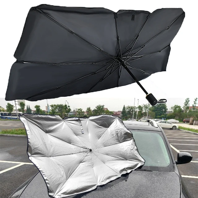 Kaufe Auto Sonnenschirm Regenschirm Auto Sonnenschutz Schutz Sonnenschirm  Sommer Sonne Innen Windschutzscheibe Schutz Zubehör Für Auto Schattierung