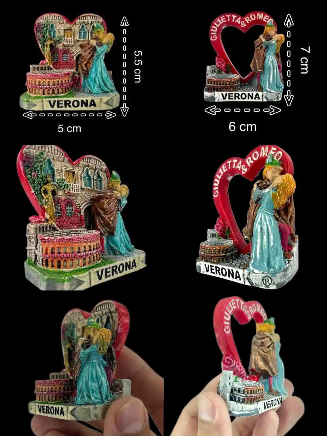 Italy Fridge Magnets Verona Romeo and Juliet Travel Memorial Magnetic Refrigerator Stickers Gift Room Decoration Collection