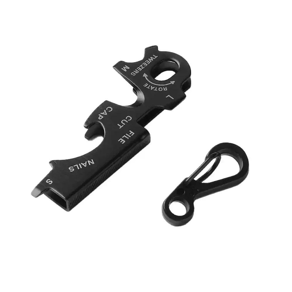 Keychain 8 ב 1 טבעת מפתח רב תפקודי carabiner הילוך קליפ multitool multitool key1.