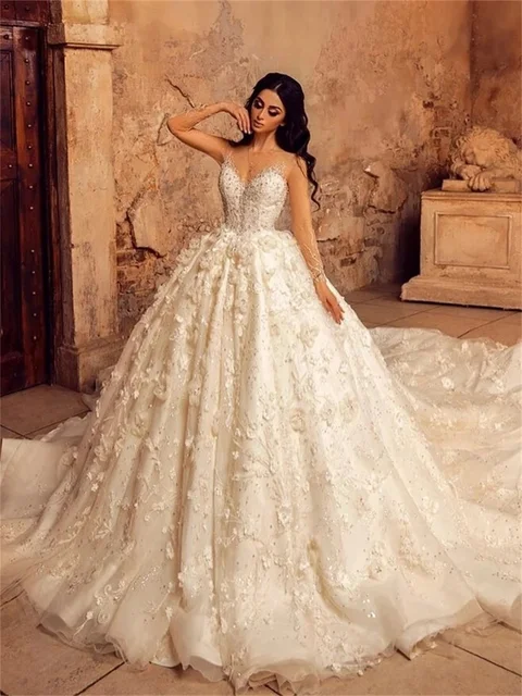 Classic Sleeveless Bridal Dress 2024 Luxurious Sweetheart Neck Wedding Dress Romantic A-Line Customized  Dress Vestidos De Novi 1