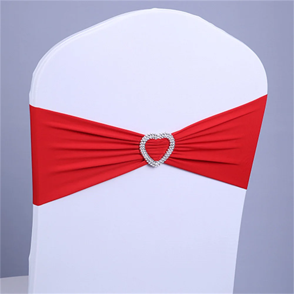 

Seat Belt Bow Elastic Seat Cover with Slider Buckle Suitable for Wedding Party Reception Hotel Banquet Chair Sashes Decoration
