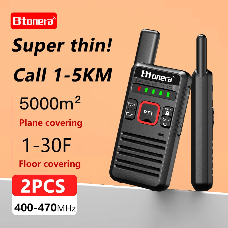 1/2 шт. BTDX BT68 Walkie Talkie UHF 400 470MHz PMR 446 Long Range двухсторонняя Любительская рация приемопередатчик для охоты гостиницы