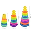 Baby Puzzle Development Rainbow Stacking Tower Games for Babies 0-3 years old Baby Color Stacking Ring Cups Toy for Kids Toddler 6
