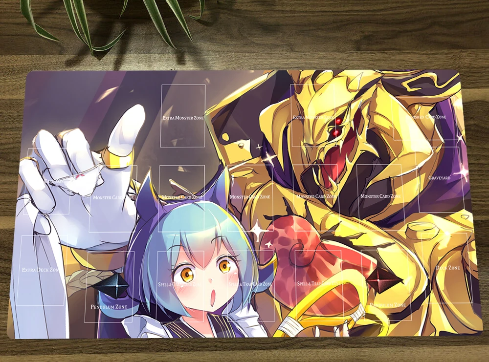 Yugioh Laundry Cragonmaid & Eldlich The Golden Lord Tcg Mat Trading