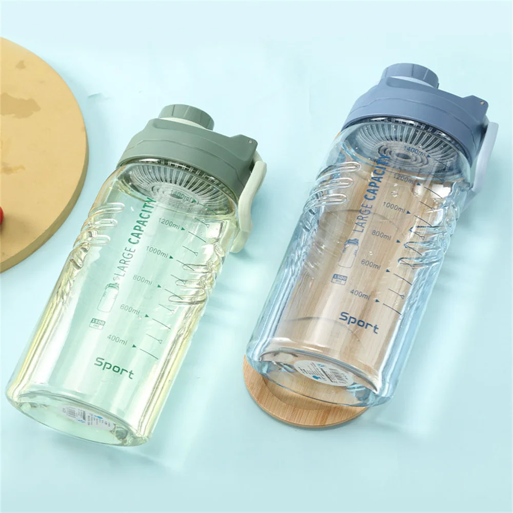 1.5 Liter Sports Water Bottle With Filter 1500ml Drinking Bottle Kettle For Hiking Fitness Men Women Camping Outdoor Waterbottle