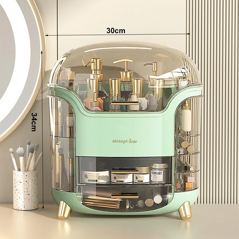 化粧品収納ボックス、化粧品ディスプレイ棚、デスクトップ理髪テーブル、ジュエリーオーガナイザー、バスルーム、口紅、スキンケア製品ラック