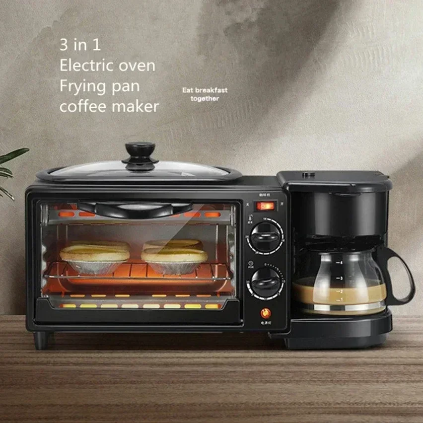 3 In 1 Breakfast  Machine  Bread Toaster Electric Oven Kitchen Oven Kitchen Appliances mini oven  bread maker  machine pizza 2