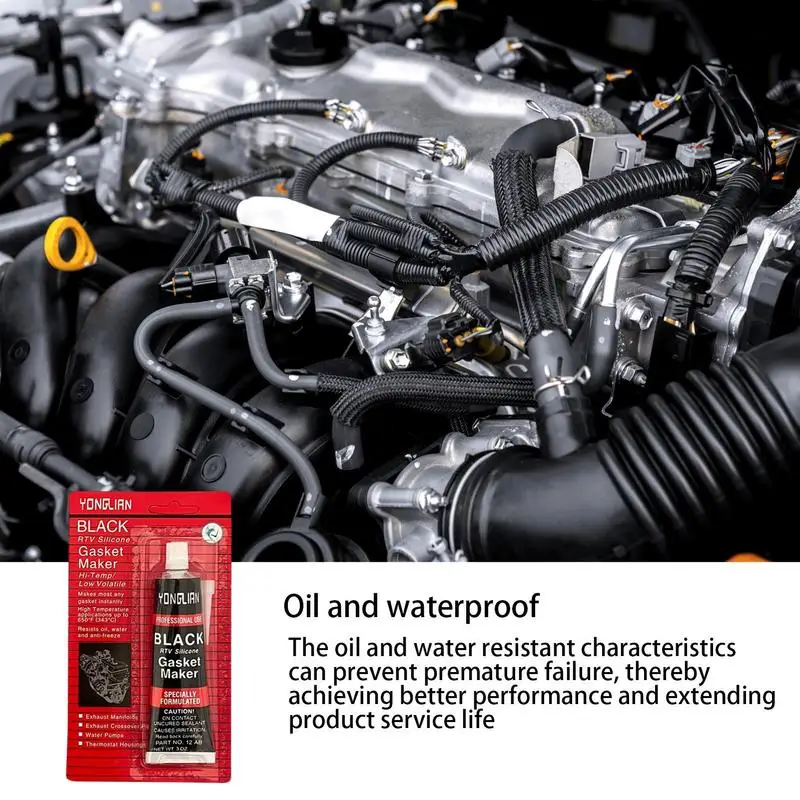 

Automotive Gasket Sealant Waterproof High Temperature Car Water Pumps Compressors Gasket Free Black Liquid For Engine Sealants
