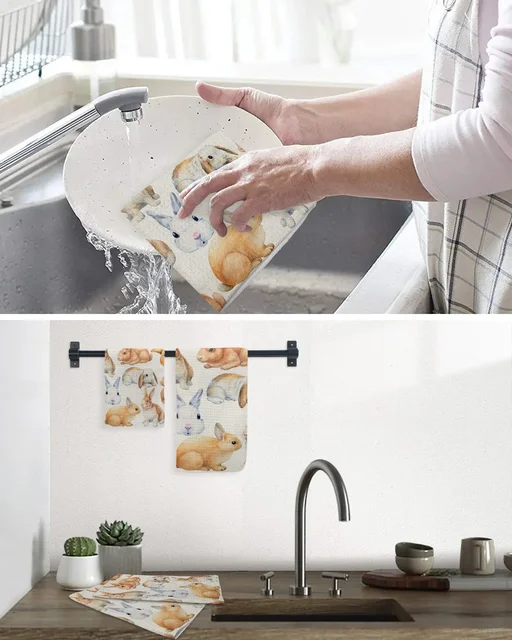 부활절 토끼 계란 차 수건: 축제 분위기와 실용성을 위한 완벽한 조화