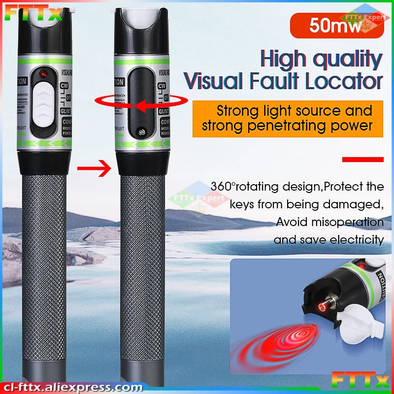 COMPTYCO 50/30/20/10/5MW Visual Fault Locator Fiber Optic Cable Tester 5-50MW Range Red Laser Light Pen Preferential price | Мобильные