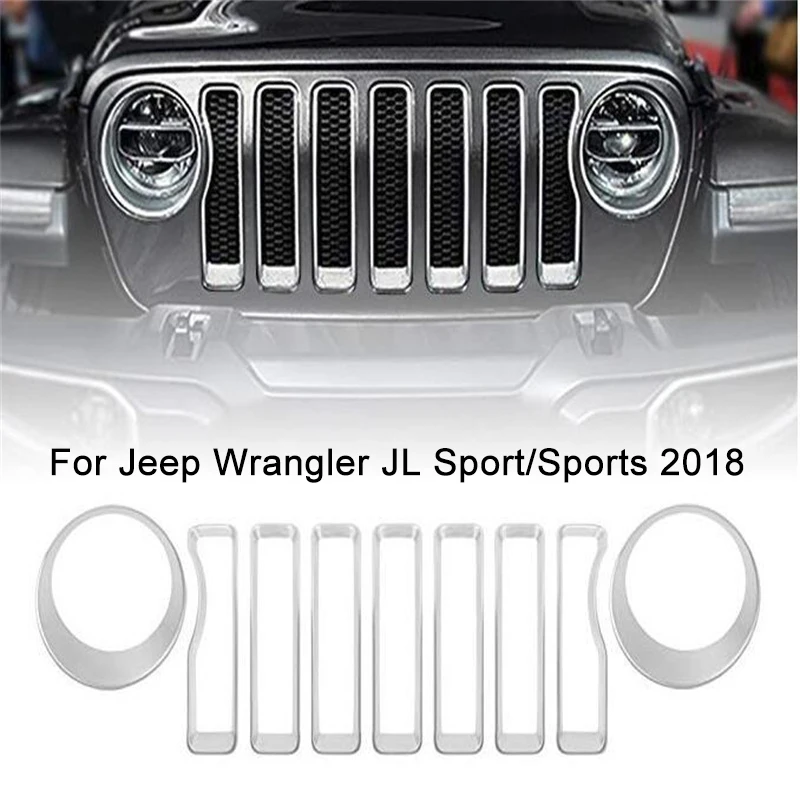 

Передняя решетка радиатора для Jeep Wrangler JL Sport/Sports 2018, 2 шт.