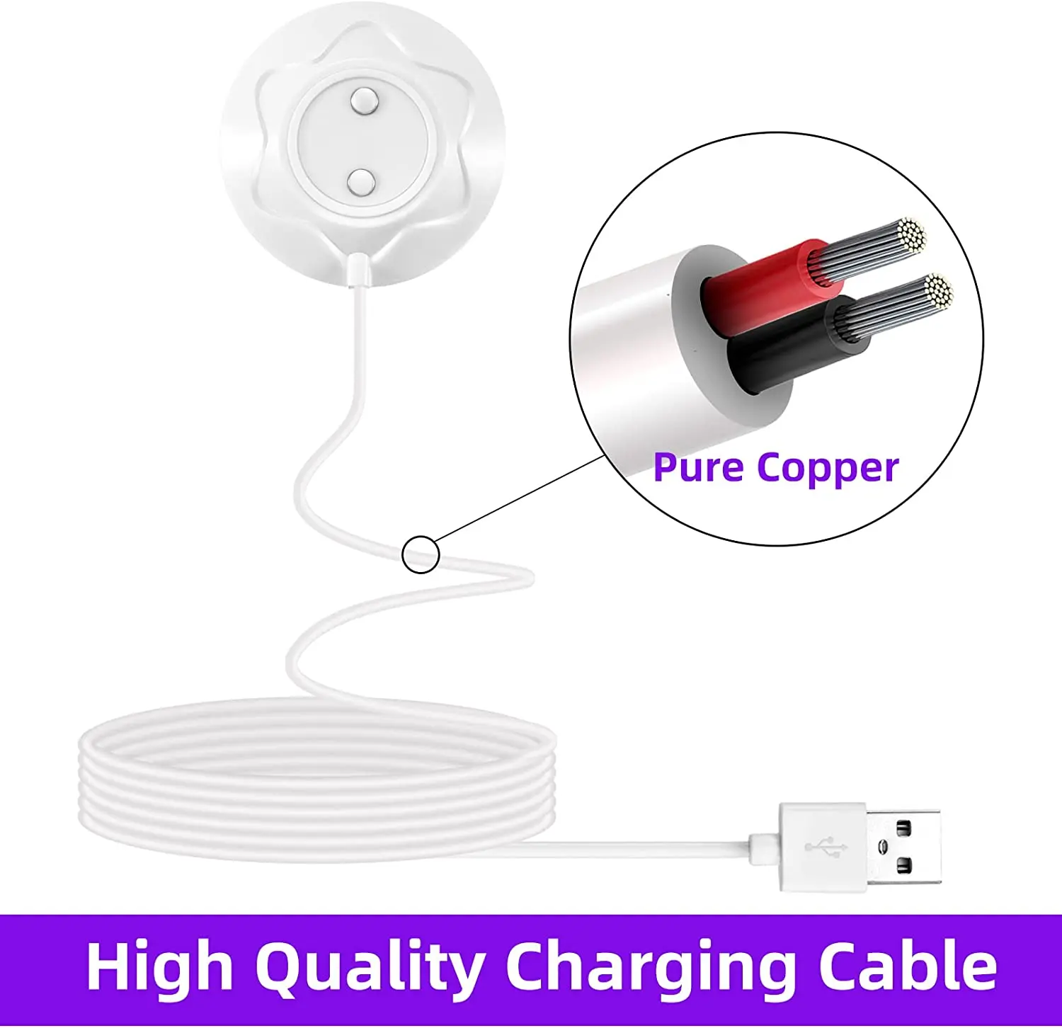 Replacement Rose Toy Charger Standing Magnetic Adapter Fast Charging USB Cable Replacement Base Dock Station for Rose Massager