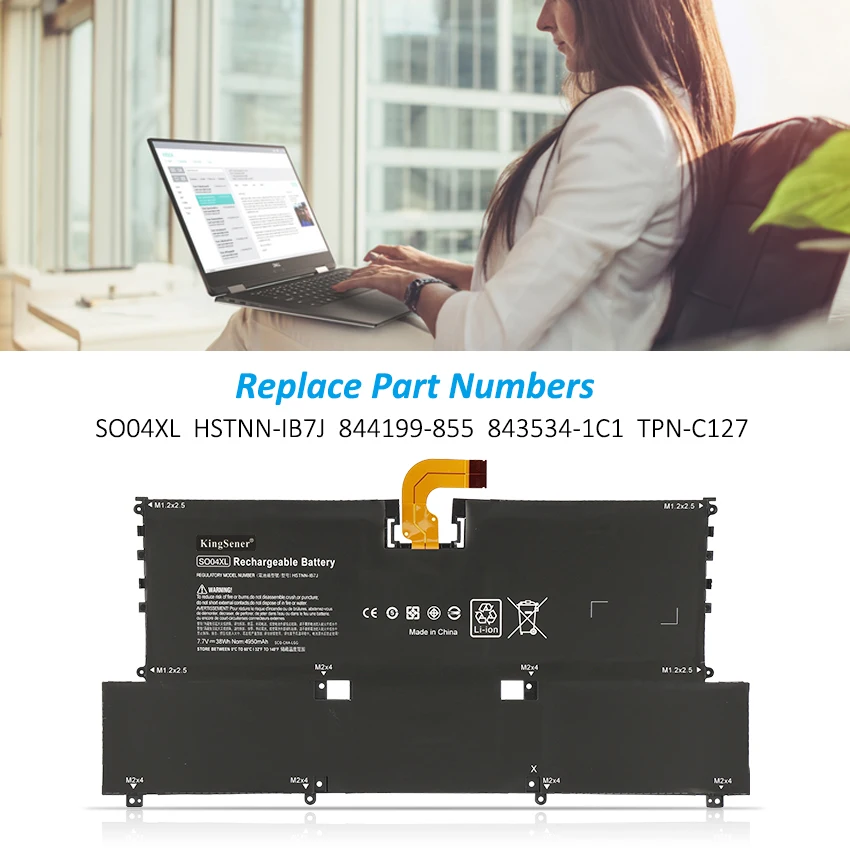 Bateria do Portátil para hp Spectre 13 13-v016tu 13-v015tu 13-v014tu 13-v000 Série 844199855 8435341c1 Hstnn-ib7j Kingsener-so04xl - Imagem 2