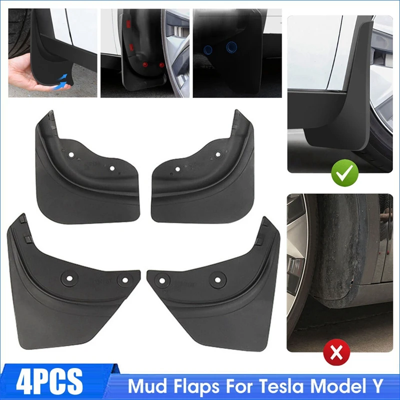 

Брызговики передние и задние, брызговики от грязи для Tesla Model Y 2021 2022 (набор из 4)