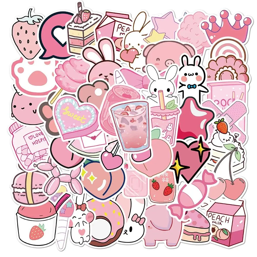 

Cartoon Sticker Mobile Phone Decor Skateboard Suitcase Stationery Sticker Pink Style Stickers Graffiti Sticker DIY Scrapbook