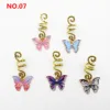 5Pcs/Pack Butterfly Pendant African Hair Braid Dread Dreadlock beads Rings French Twist Hair Accessories Hair Braiding Tool 6