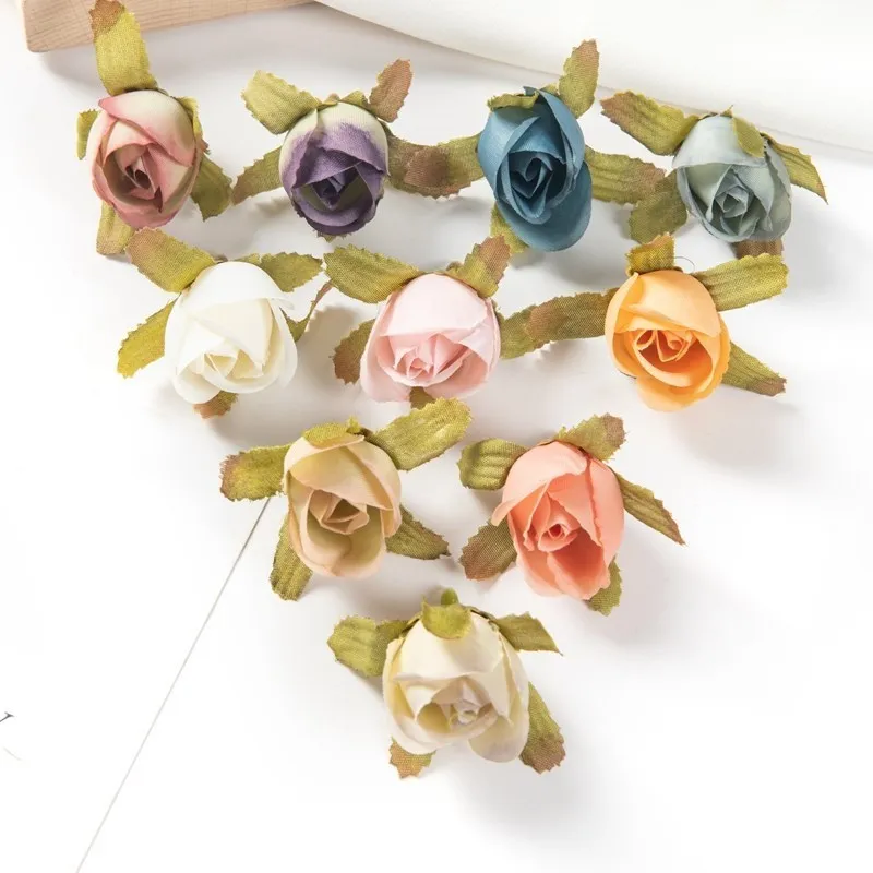 Mini Artificial Silk Rose para Home Decor,