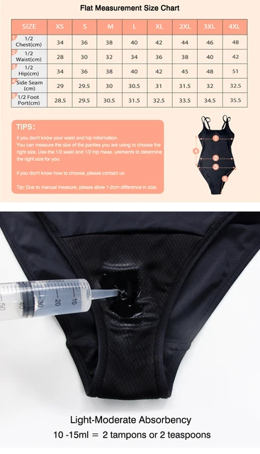 Costume Da Bagno Mestruale Donna - Pantaloni Nuoto Antiperdite, Vita Bassa, Per Ciclo