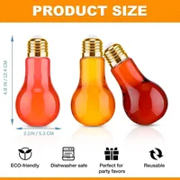 24Pcs Plastic Bulb Jar Light Bulb Shaped Acrylic Candy Boxes 3.4 oz for Crafts Light Bulb Gift Lightbulb Candy Containers 2