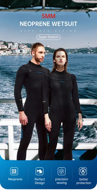 ダイビングウェットスーツフルレングスウェットスーツサーフダイビングスーツフロントジッパー水着メンズ4XL 3mmフルレングス ウエットスーツ メンズ レディース - 2mm ネオプレン