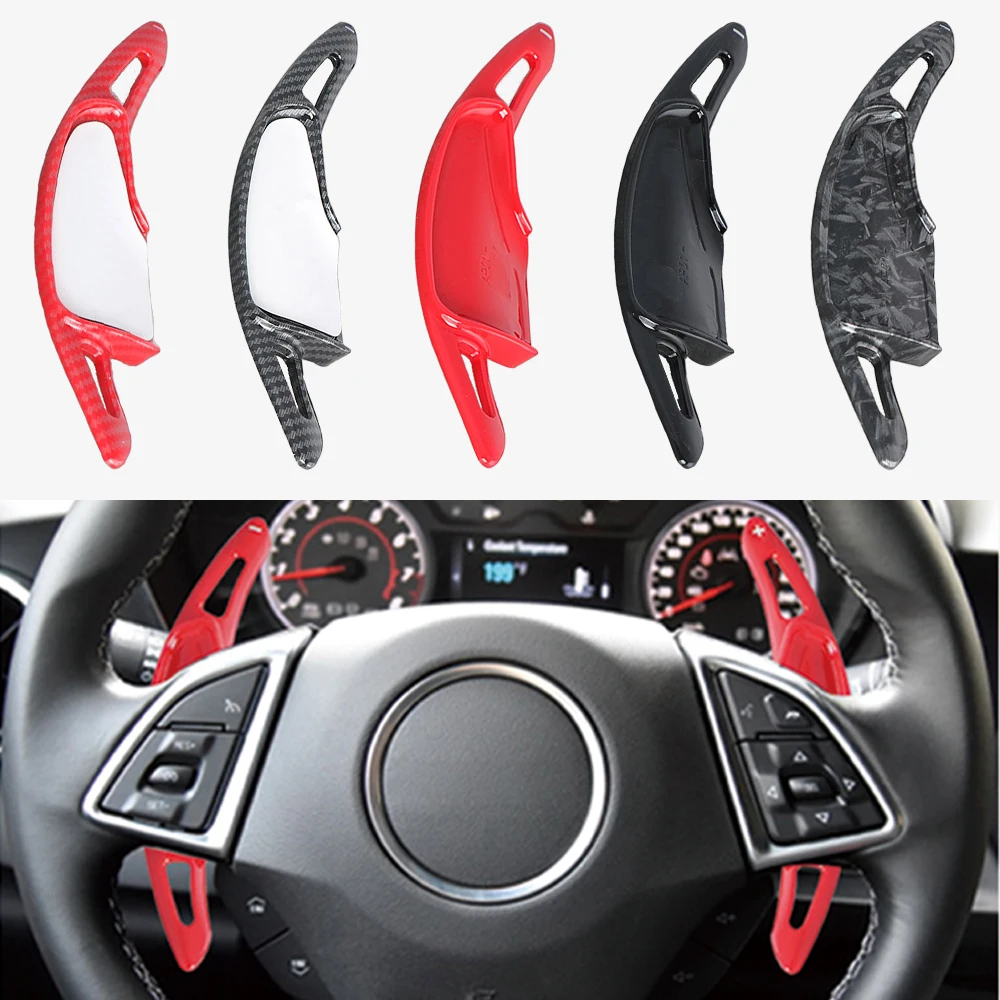 

2pcs Paddle Shifter for Chevrolet Camaro 2016-2019 Car Steering Wheel Paddle Extension Shift Cover Interior Accessories