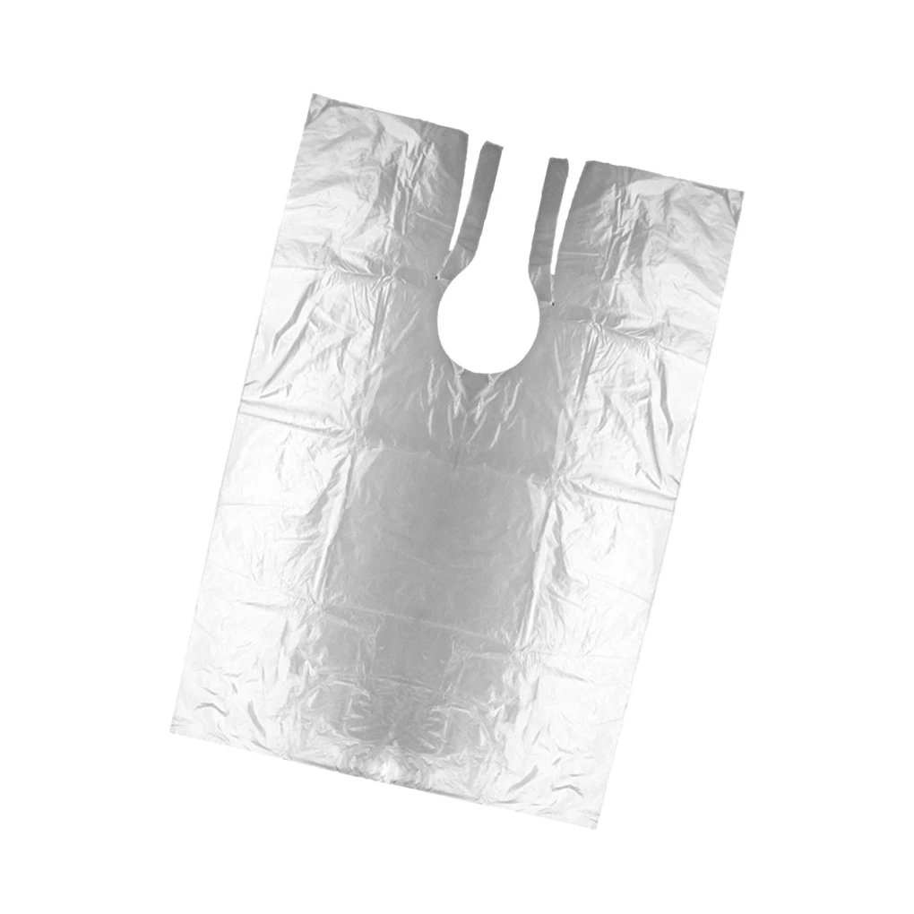 100/200/300PCS 일회용 미용 케이프 헤어 커팅 헤어 스타일링 투명 이발사 망토 헤어 염색 숄 60*90cm