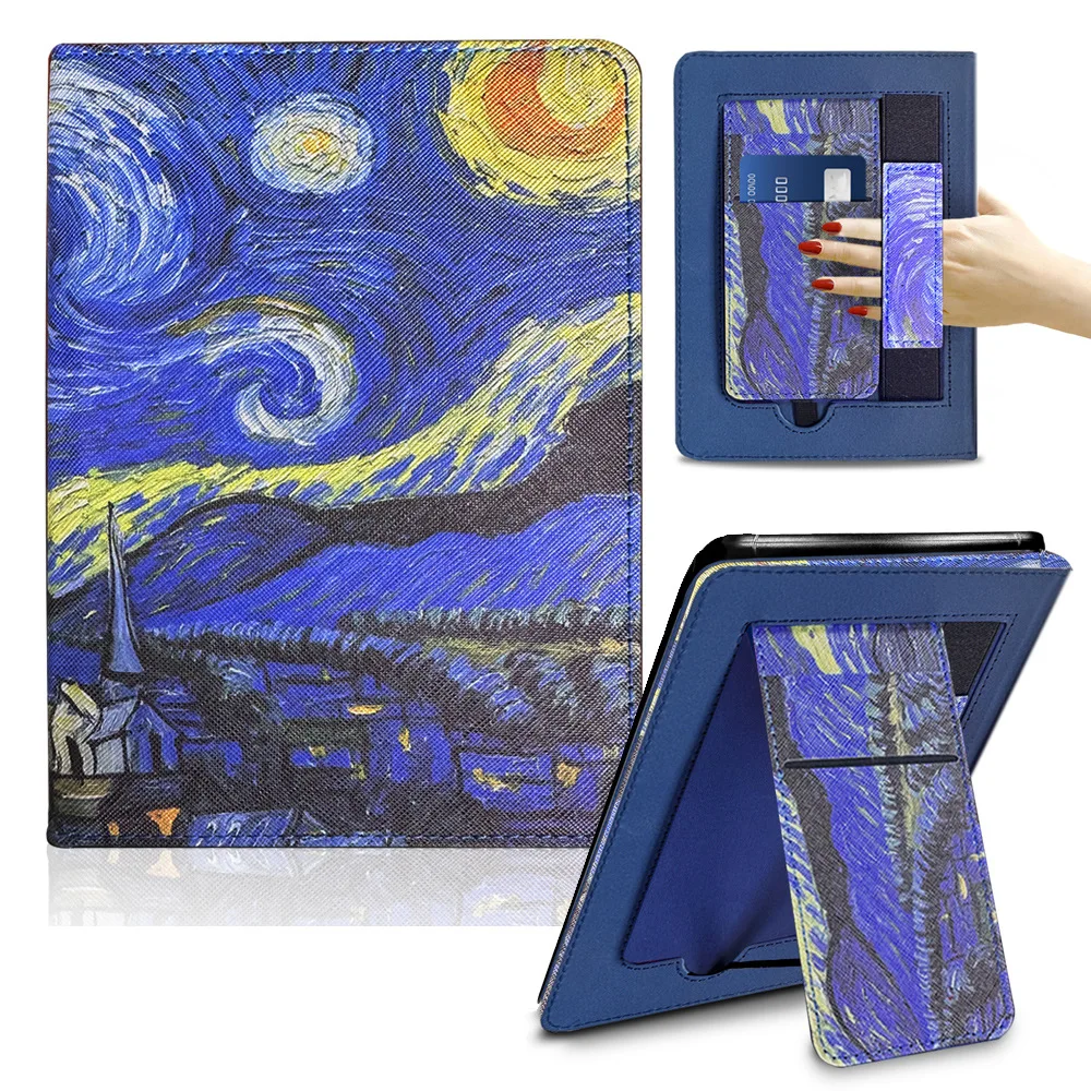 Premium Leather Case with Hand Strap & Auto Sleep Cover for 7-Inch Kindle Paperwhite Signature Edition