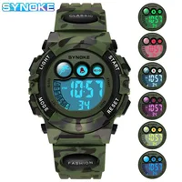 SYNOKE Student Sport Watches For Kids Colorful Electronic Watches 50M Waterproof Clock Children Digital Watch For Boys Girls 1
