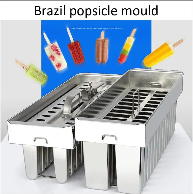 VEVOR Stainless Steel Ice Cream Molds 304 Stainless Steel Popsicle Molds, 20 Pcs