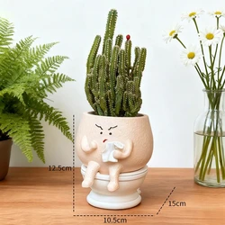 Creative Cute Succulent Flower Pot Decorative Ornament (As show)