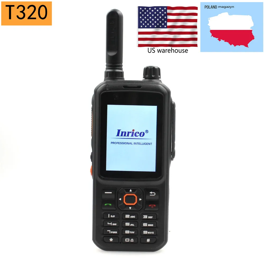

Inrico Android Network Radio T320 4G LTE Intercom Transceiver POC Walkie Talkie T-320 WCDMA Mobile Phone Work with Zello