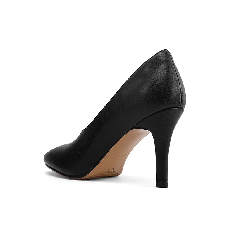 SmallHut 2026 New Trend Women Spring Autumn Split Leather Pumps Sexy Ladies Black Yellow Red Party Shoes 9cm Heels Plus Size 43