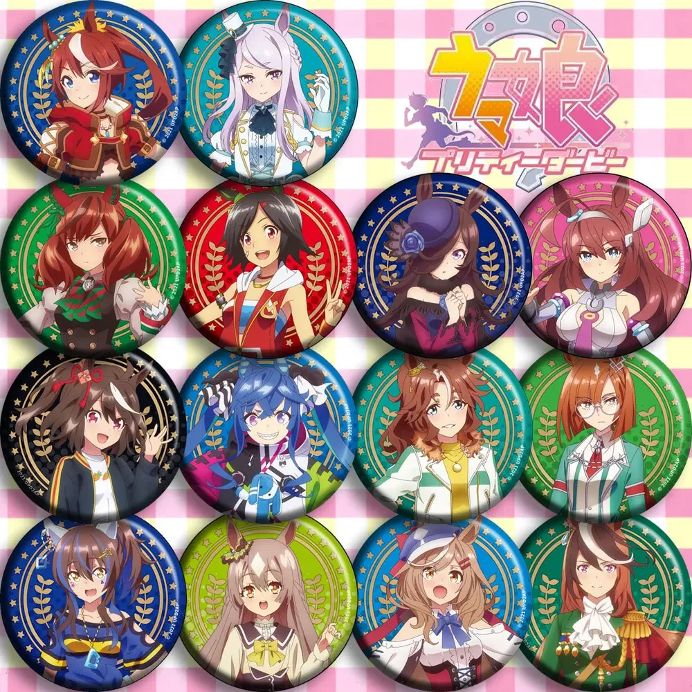 

Tokai Teio Maruzensky Oguri Cap Taiki Shuttle Mejiro Kawaii Girls Anime Peripherals Novelty Costumes Badge Cosplay DIY Props Toy