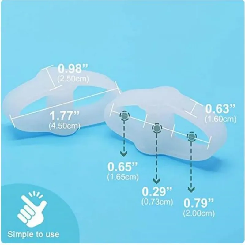 2pcs=1pair Silicone Two Hole Toe Separator Gel Foot Finger Protector Bunion Orthopedic Hallux Valgus Guard Straightener Pedicure 6