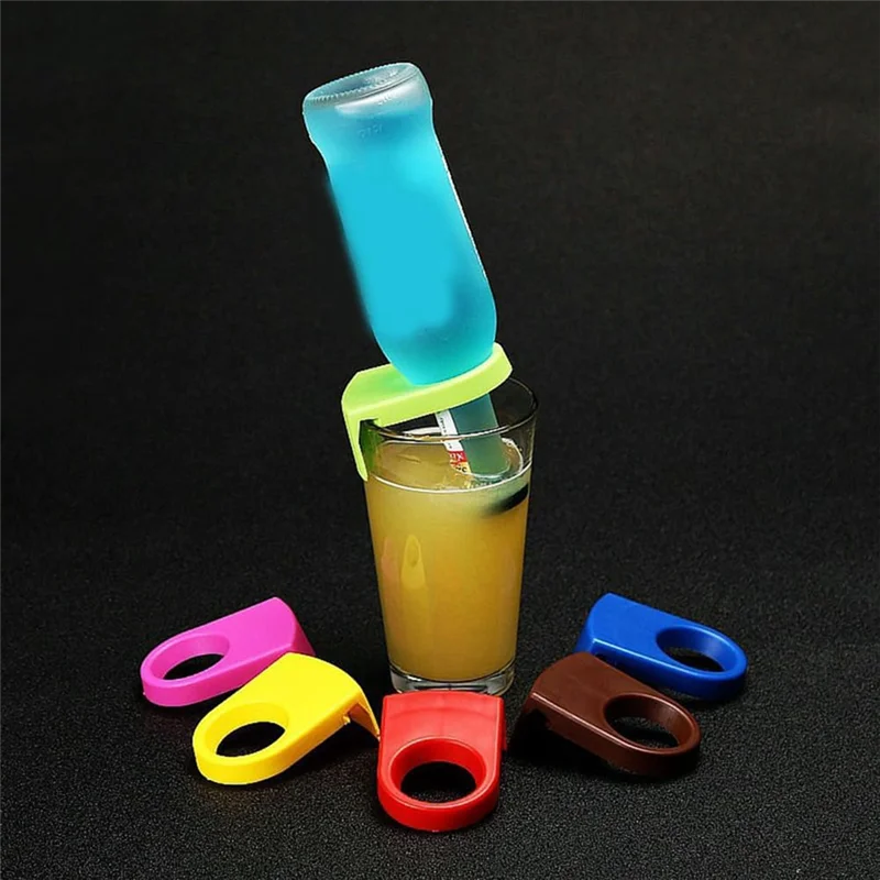 A96K-Beer Snaps, Cocktail Bottle Clips, Bottle Holder Plastic Drinking Clips, Stemware For Birthday Wedding Parties