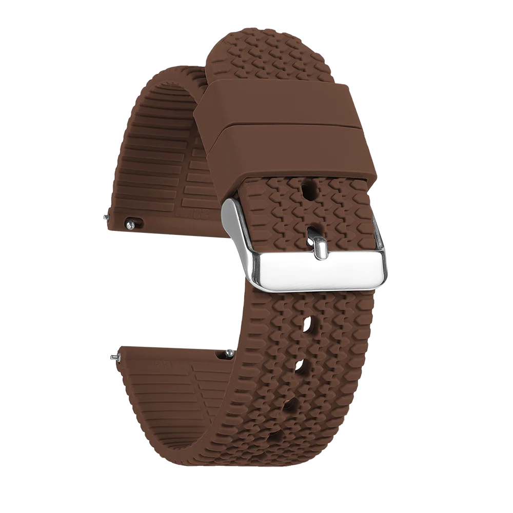Silicone Quick Release Watch Strap - Soft Sport Waterproof Rubber Wristband Accessory
