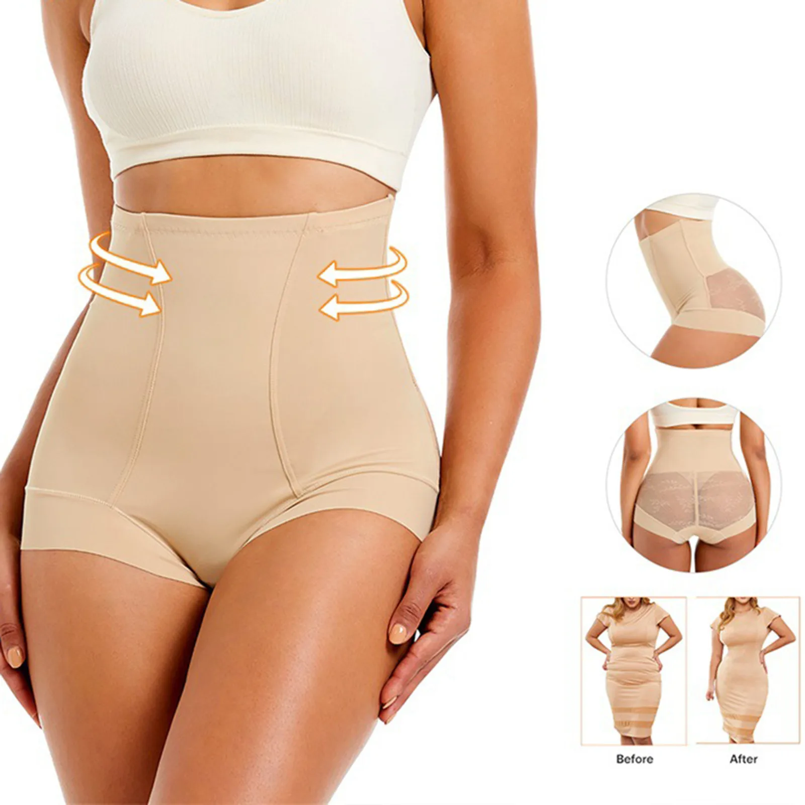 

Women Control Control Panties High Waist Shaping Underwear Shapewear Workout Band Waist Trainer