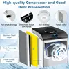 Countertop with 5 Pounds Storage Basket, Portable Ice Machine with 2 Ways to Add Water, 48 Pounds in 24 Hours, Compact Ice Maker 6