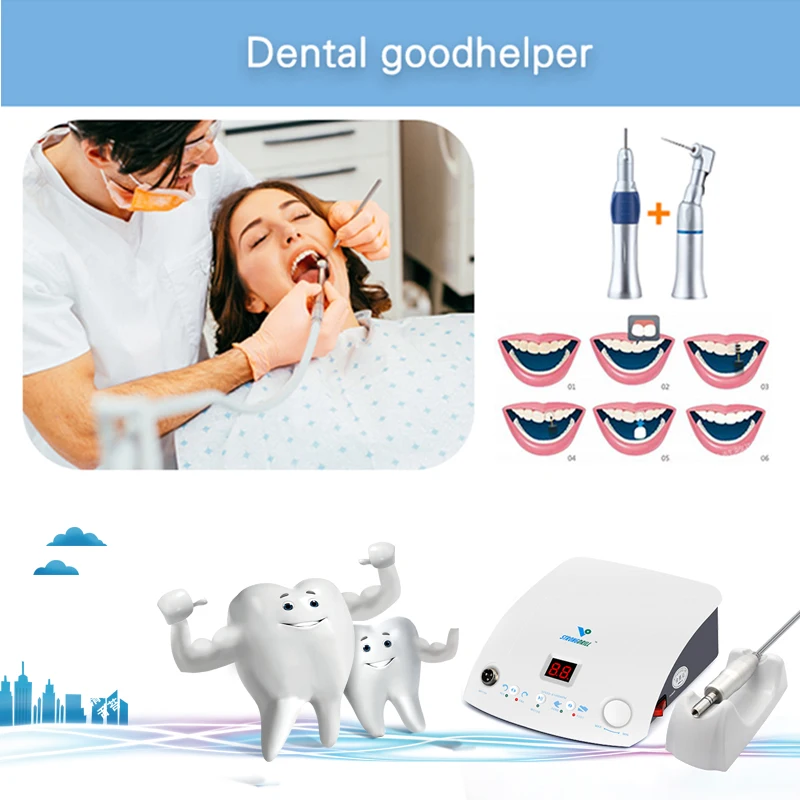 Free Shipping Dental Clinic Micro Motor 50000 RPM Brushless Polishing Equipment QZ60+W101E with Speed Pedal 6