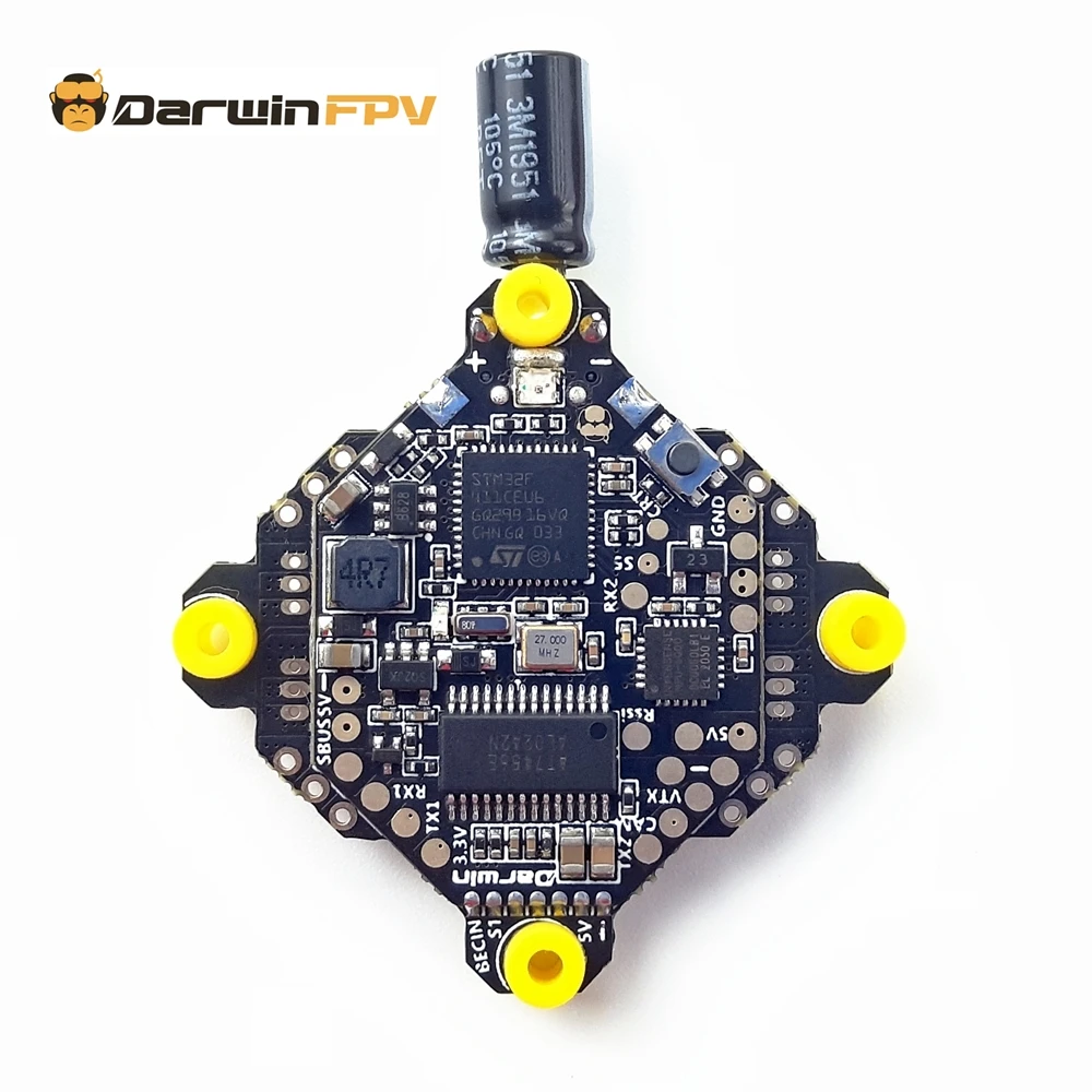 

DarwinFPV F411 AIO Flight Controller Whoop Blheli_S Betaflight F4 15A OSD BEC BL_S 1-3S 4In1 ESC for RC Drone FPV Racing