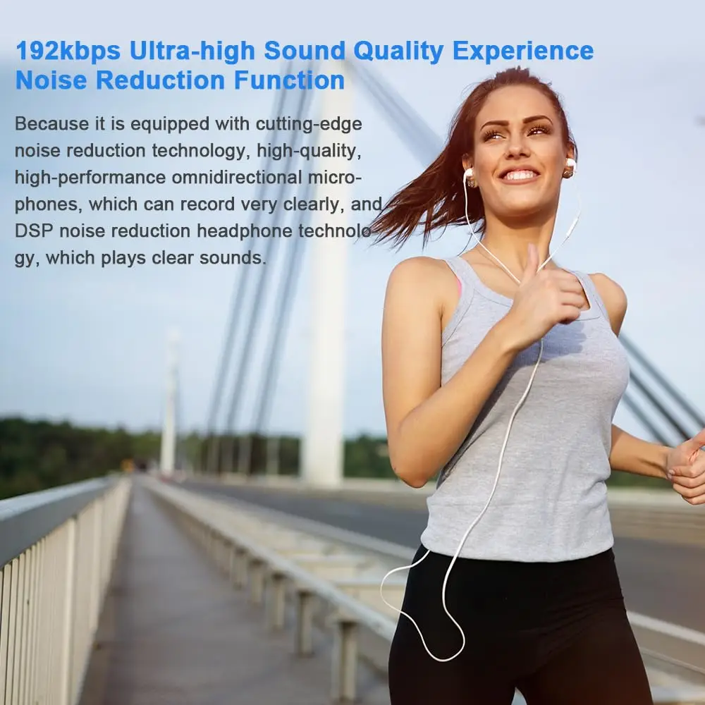 8/16G Smallest Recorder Portable Professional Recording Device Mini Voice-Controlled Noise Canceling Recorder MP3 Music Player