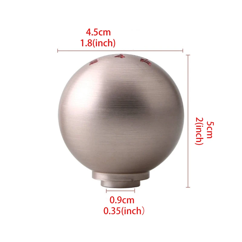 Aluminium 5/6 Geschwindigkeit Ball Form Shift Schaltknauf M10 * 1,5 Für Honda Fit Civic City FD2 FN2 EP3 TYP R DC2 DC5 AP1 AP2 S2000 F20C – Detail 1