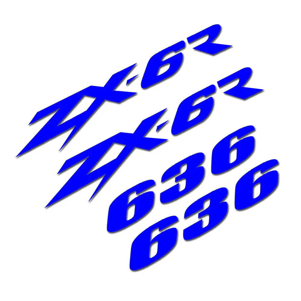 4 pieces Vinyl Decal Stickers set For Kawasaki Ninja zx6r