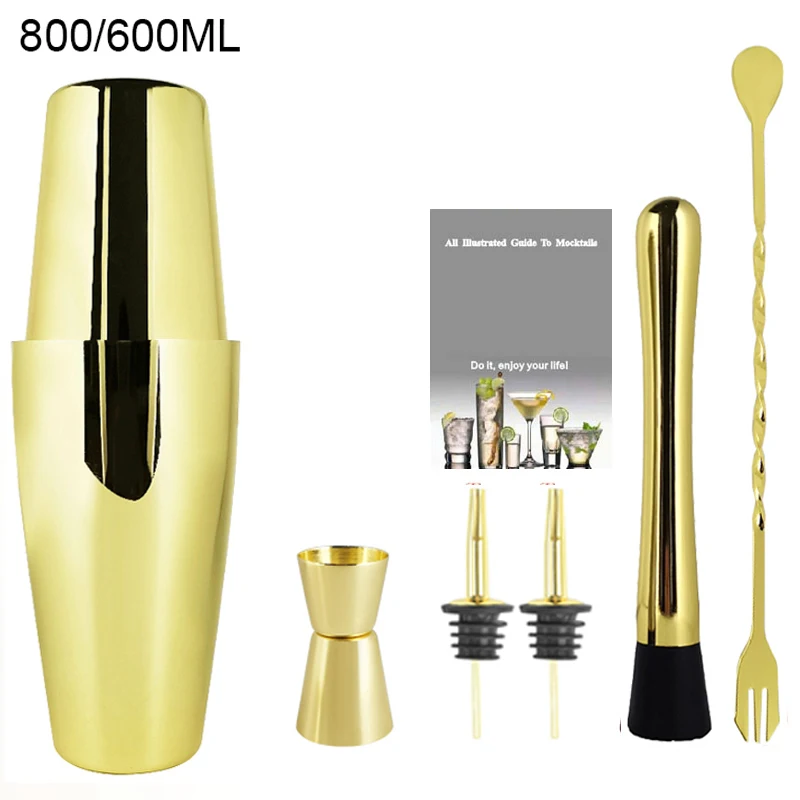 Cocktail Shaker 5-7 Piece Set For Professional Bartenders And Family Bar Tools