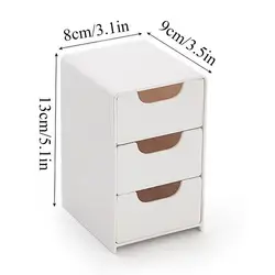 Elegant 3 - Tier Desk Organizer with Drawers - Perfect for Office, Jewelry, and Cosmetic Storage (WHITE)