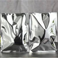 100pcs 24X37cm Silvery Aluminum Foil Bags Heat Seal / Top Open Aluminized Plastic Pouch Smell Proof Food Storage Packaging 1