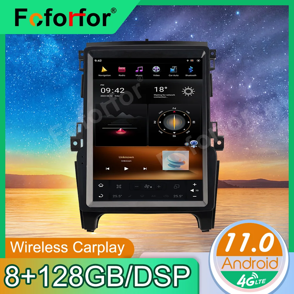 

13'' 8+128G Auto Stereo Radio Vertical Tesla Screen Android11 For Ford Ranger 2015-2019 Multimedia Player Car GPS Navigation DSP